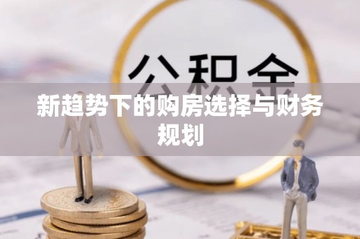 五通桥新趋势下的购房选择与财务规划